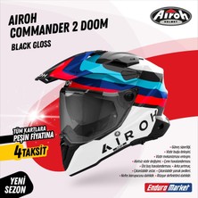 Aıroh Commander 2 Doom Black Gloss Kask