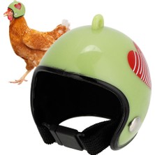 Tavuk Kask Komik Koruma Tavuk Sert Şapka Kuş Güvenlik Şapka Kaput Tavuk Aksesuarı (Yeşil Kalp Şekli ) (Yurt Dışından)