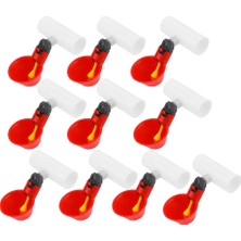 10 Adet Plastik Otomatik Kümes Hayvanları Kuş Su Içme Dağıtıcı Tavuk Su Tiryakisi Aracı (A) (Yurt Dışından)