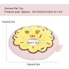 Donuts Pet Çiğnemek Oyuncak Pembe Mini Macaron Donuts Peluş Gıcırtılı Oyuncak Köpekler Evcil Hayvanlar Için Bitingpink (Yurt Dışından)