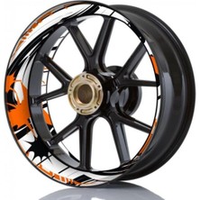 Model Motosiklet Jant Şeridi 17 Inc Sticker Full Takım Set