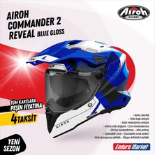 Aıroh Commander 2 Reveal Blue Gloss Kask