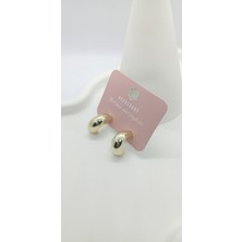 Gold Renk Basic Yarım Halka Küpe