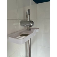 Duş Rafı | Sabun ve Şampuan Tutucu Kelepçeli Askılı Organizer