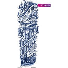 BP Tattoo 1 Ay Kalıcı Yazılı Kol Kaplama Geçici Dövme Kol Dövmesi Tattoo