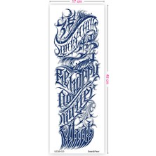 BP Tattoo 1 Ay Kalıcı Yazılı Kol Kaplama Geçici Dövme Kol Dövmesi Tattoo