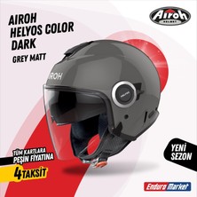 Aıroh Helyos Dark Grey Gloss Kask