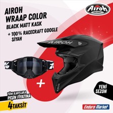 Aıroh Wraap Color Black Matt Kask
