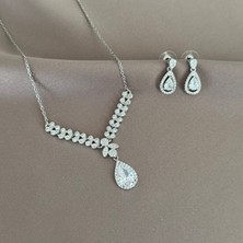 Damla Taşlı Kolye Set