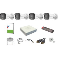 Hikvision 4 Kamerali Gece Renkli 4 Kanal 500GB HDD