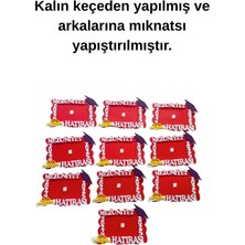 10’lu Kırmızı Mezuniyet Hatırası Magnet Öğrencilere Mezuniyet Hediyeleri Mezuniyet Hediyesi