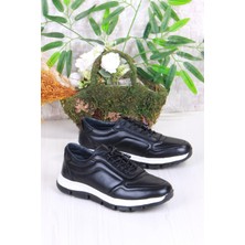 Mehmet Mete 42426 Rahat Hafif Hakiki Deri Lastik Bağcıklı Erkek Ayakkabı