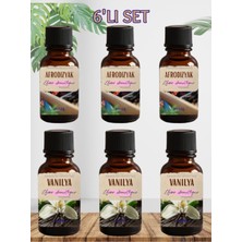6'lı Set Esansiyel Uçucu Koku Yağı Difüzör Esansı Buhurdanlık Yağı Aromaterapi Yağı