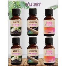 6'lı Set Esansiyel Uçucu Koku Yağı Difüzör Esansı Buhurdanlık Yağı Aromaterapi Yağı