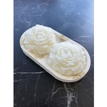 Dekoratif Şakayık Mum 3'lü Set