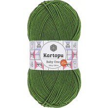 Pratikoba 1 Adet Baby One Tüylenmeyen El Örgü Ipi Yünü Yeşil K1391