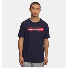 Erkek Ua Camo Chest Stripe Kısa Kollulacivert