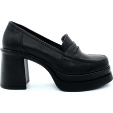 Fast Step Deri Kadın Kalın Topuklu Ayakkabı 281Za2405