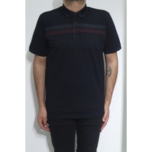 Santa Fistan Store Erkek Desenli Spor Kesim Rahat Kalıp Polo Yaka T-Shirt