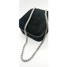 Kare Zincir Çelik Kolye