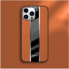 Apple Iphone 12 Pro Max Uyumlu Kılıf Premium Deri Kılıf Kahverengi