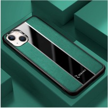 Apple Iphone 14 Uyumlu Kılıf Premium Deri Kılıf Yeşil