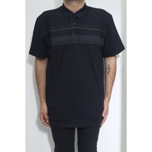 Santa Fistan Store Erkek Desenli Spor Kesim Rahat Kalıp Polo Yaka Battal T-Shirt