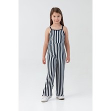 Çizgili Crop Kız Çocuk Takım