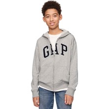 Gap V-Bas Herıtage Po Çocuk Gri Sweatshirt 609296-000