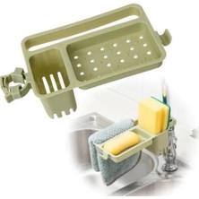 Bayilik XML Musluğa Takılan Sünger Havlu Askılı Sabun Hazneli Mutfak Banyo Lavabo Düzenleyici Organizer