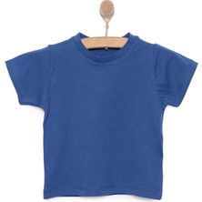 Hellobaby Erkek Bebek Basic Tişört Bisiklet Yaka Kısa Kol Lacivert