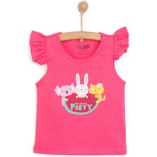 Hellobaby Basic Kız Hayvan Baskılı Atlet T-Shirt Kız Bebek