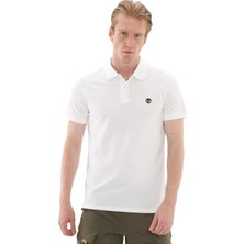 TB0A6BX41001 Timberland Mıllers Rıver Short Sleeve Stretch Polo Erkek T-Shirt Beyaz