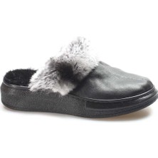Fast Step Hakiki Deri Kürklü  Kadın Ev Terlik 733ZA001
