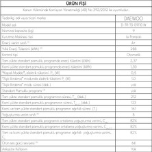 Daewoo D-Tr Td 09110 W 9 kg Kurutma Makinesi