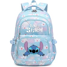 Lilo Stitch Zarif Çiçek Moda Kadın Sırt Çantası Kadın Taşınabilir Su Geçirmez Seyahat Çantası Genç Kız Öğrenciler Sırt Çantası Mochila (Yurt Dışından)