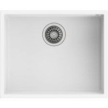 Teka SQUARE 50.40 TG ARTIC WHITE Tezgahaltı Granit Eviye Beyaz 50 cm 115230024