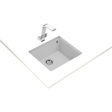 Teka SQUARE 50.40 TG ARTIC WHITE Tezgahaltı Granit Eviye Beyaz 50 cm 115230024