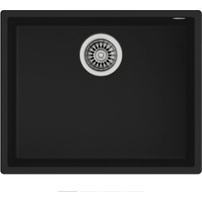 Teka SQUARE 50.40 TG SP BLACK Tezgahaltı Granit Eviye Siyah 50 cm 115230020