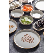 Nandy Home 14 Parça 6 Kişilik Handmade Kahve Yaprak Kahvaltı Takımı - Lüx Kahvaltılık Sunum Seti