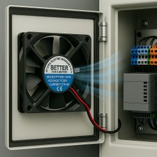 Better 120x120x38 7 Kanatlı 48V DC Kare Fan | Sessiz ve Güçlü Soğutma