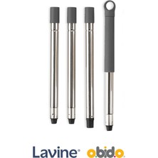 Teknotrust Sillgech Fırça - Mop Sopası 4 Parçalı Paslanmaz Çelik Saplı