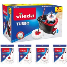 Teknotrust Turbo Pedallı Temizlik Sistemi Turbo Classic Üçgen Mikrofiber Yedek Paspas 4 Adet