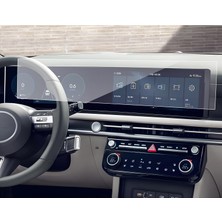 Hyundai Tucson Uyumlu 2025 Model Büyük Bilgi Ekranı ve Klima Kontrol Ünitesi 9H Nano Ekran Koruyucu