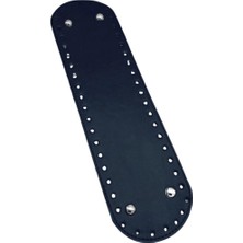 Angel Çanta Aksesuar Suni Deri 37X10 cm Oval Çanta Taban Lacivert Renk Gümüş Aparatlı