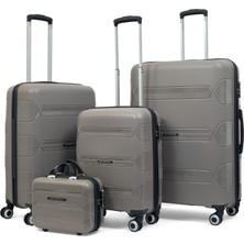 Lucas Polipropilen Kırılmaz Valiz Seti, 4\'lü Set