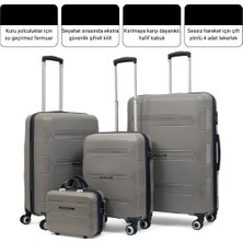 Lucas Polipropilen Kırılmaz Valiz Seti, 4\'lü Set