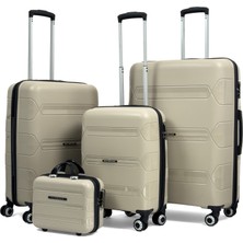 Lucas Polipropilen Kırılmaz Valiz Seti, 4\'lü Set