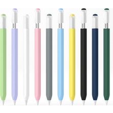 Apple Pencil (Usb-C) Için Şık Silikon Kılıf Stylus Kalem Koruyucu Kılıf-Siyah (Yurt Dışından)