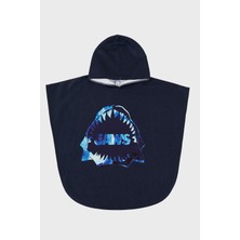 Slipstop Lewis Baskılı Pamuklu Kapüşonlu Uv Korumalı Havlu Panço Erkek Çocuk Panço SP2532100000